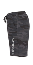 Load image into Gallery viewer, Black Camo Fleece Shorts