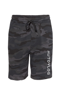 Black Camo Fleece Shorts