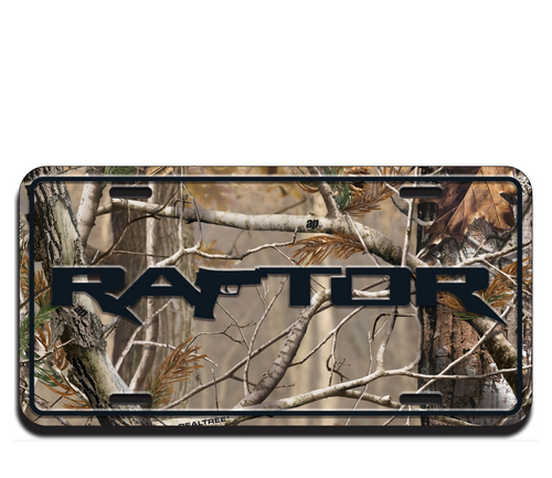 Realtree Camo Raptor License Plate