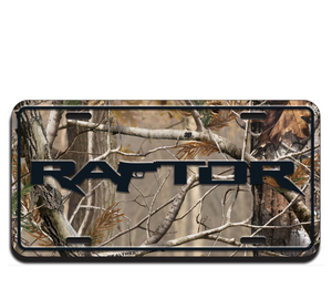 Realtree Camo Raptor License Plate