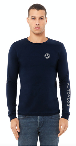 Navy Autovlog Long Sleeve T